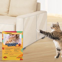 NonoPets Heavy-Duty Anti-Scratch Sheets Transparent Invisible Couch Guards with 60 Twist Pins Dog & Cat Scratch Furniture Protector, 12 X 16-in, 15 count slide 2 of 4