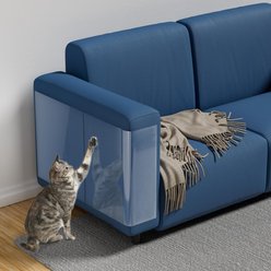 NonoPets Heavy-Duty Anti-Scratch Sheets Transparent Invisible Couch Guards with 60 Twist Pins Dog & Cat Scratch Furniture Protector, 12 X 16-in, 15 count