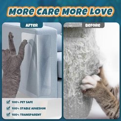 NonoPets Heavy-Duty Anti-Scratch PVC Shield Transparent Invisible Couch Guard Dog & Cat Scratch Furniture Protector, 12 x 197-in slide 2 of 4
