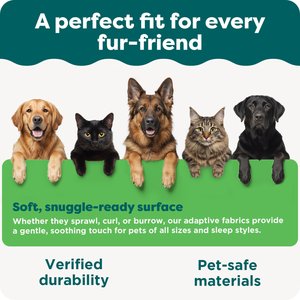 FurHaven Comfy Couch Orthopedic Bolster Dog Bed with Removable Cover, Diamond Gray, Jumbo