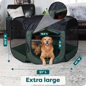 FurHaven Soft-Sided Dog & Cat Playpen, Hunter Green, X-Large