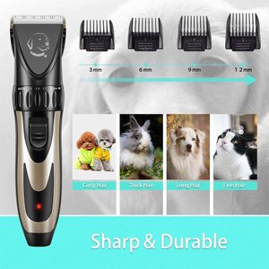 Pet Republique Hair Clipper Rechargeable & Quite with Guide Combs for Dogs & Cats