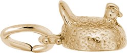 Rembrandt Charms Chicken Memorial Keepsake, Gold, 6 x 8-mm