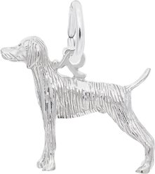 Rembrandt Charms Weimaraner Memorial Keepsake, Silver, 19.21 x 15.01-mm