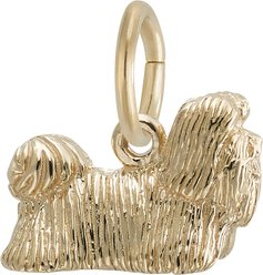 Rembrandt Charms Shih Tzu Memorial Keepsake, Gold, 12.21 x 8.94-mm