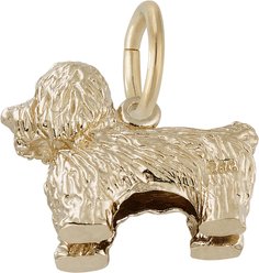 Rembrandt Charms Bichon Frise Memorial Keepsake, Gold, 14.44 x 12.1-mm slide 2 of 3