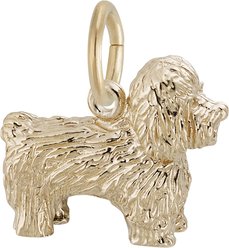 Rembrandt Charms Bichon Frise Memorial Keepsake, Gold, 14.44 x 12.1-mm