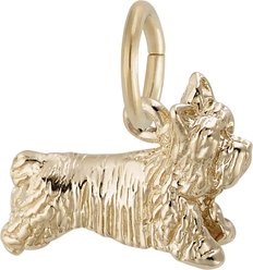 Rembrandt Charms Terrier Memorial Keepsake, Gold, 14.11 x 10.93-mm