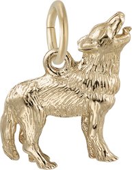 Rembrandt Charms Wolf Memorial Keepsake, Gold, 14.66 x 12.29-mm slide 2 of 2