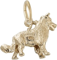 Rembrandt Charms Border Collie Memorial Keepsake, Gold, 17.7 x 13.5-mm slide 2 of 3