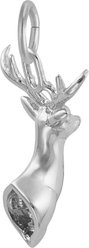 Rembrandt Charms Deerhead Memorial Keepsake, Silver, 10.99 x 16.95-mm slide 2 of 2