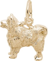 Rembrandt Charms Samoyed Memorial Keepsake, Gold, 13.6 x 13.91-mm