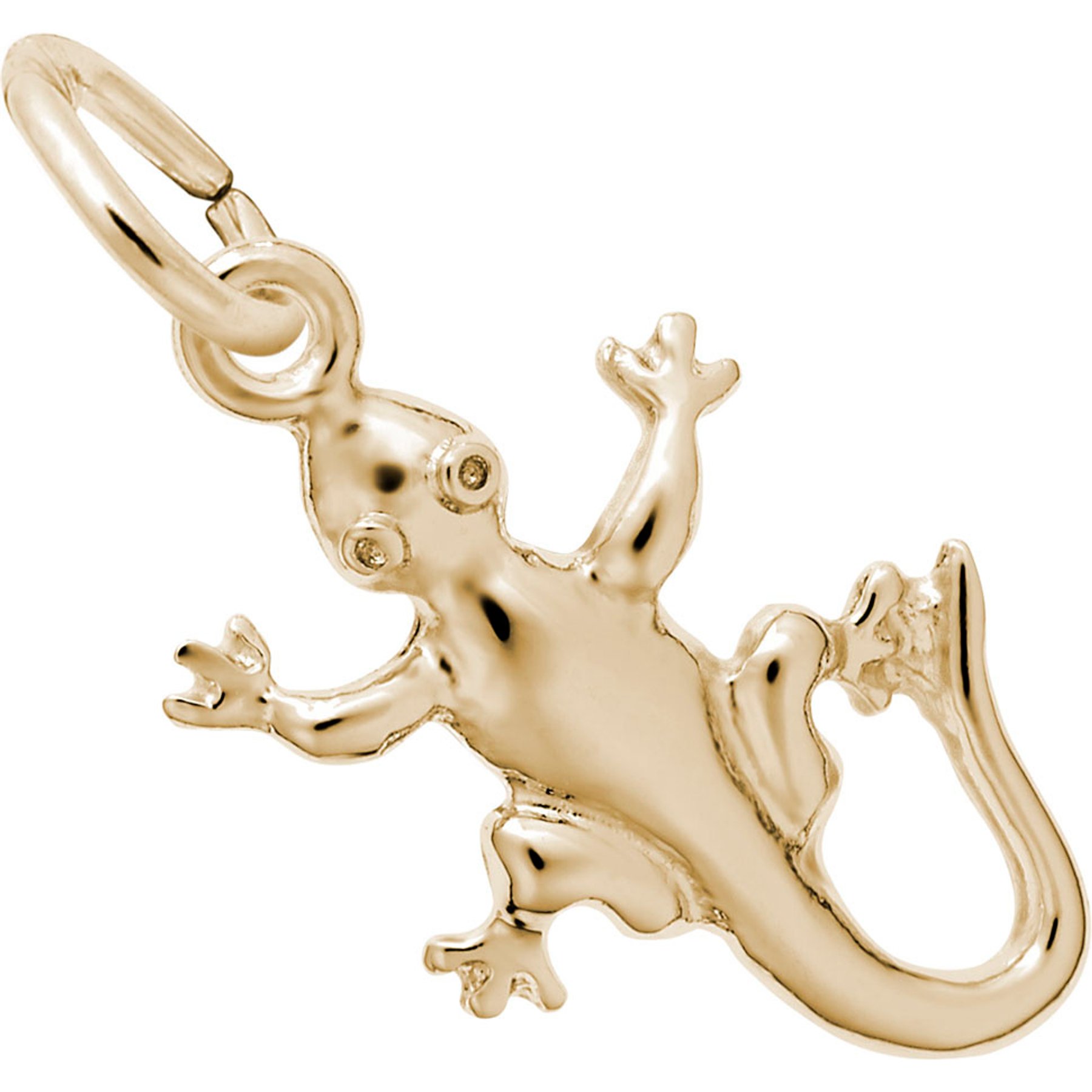 Rembrandt Charms Gecko Memorial Keepsake, Gold, 10 x 15-mm