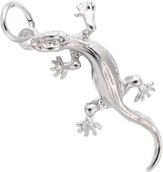 Rembrandt Charms Lizard Memorial Keepsake, Silver, 12.16 x 22.88-mm