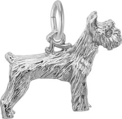 Rembrandt Charms Schnauzer Memorial Keepsake, Silver, 16.89 x 17.33-mm