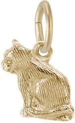 Rembrandt Charms Cat Memorial Keepsake, Gold, 8.45 x 10.14-mm