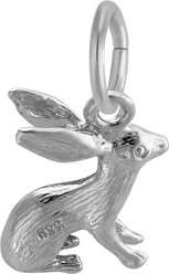 Rembrandt Charms Bunny Memorial Keepsake, Silver, 10.27 x 12.09-mm slide 2 of 2