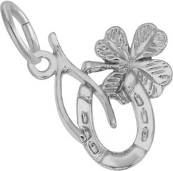 Rembrandt Charms Good Luck Memorial Keepsake, Silver, 14.59 x 10.95-mm