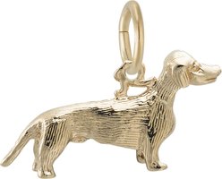 Rembrandt Charms Dachshund Memorial Keepsake, Gold, 20.09 x 10.86-mm