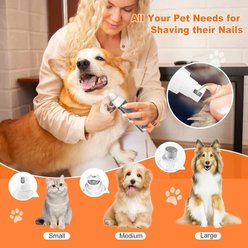 MeWang 4-in-1 Quiet Grooming Kit with Nail Grinder, Cordless Waterproof Dog & Cat Clipper, Gunmetal Gray, One Size slide 2 of 6