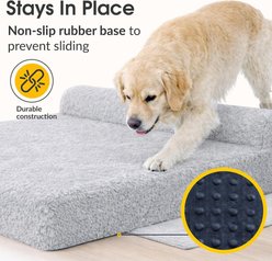 KOPEKS Smart Design Waterproof Liner & Durable Removable Cover Orthopedic Memory Foam Fluffy Pillow Dog Bed, X-Large, Grey slide 2 of 9