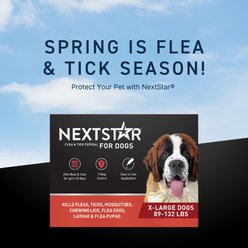 NextStar Flea & Tick Spot Treatment for X-Large Dogs, 89-132 lbs, 3 Doses (3-mos. supply) slide 2 of 8