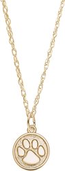 Rembrandt Charms Paw Print Necklace Set Memorial Keepsake, Gold, 18-in