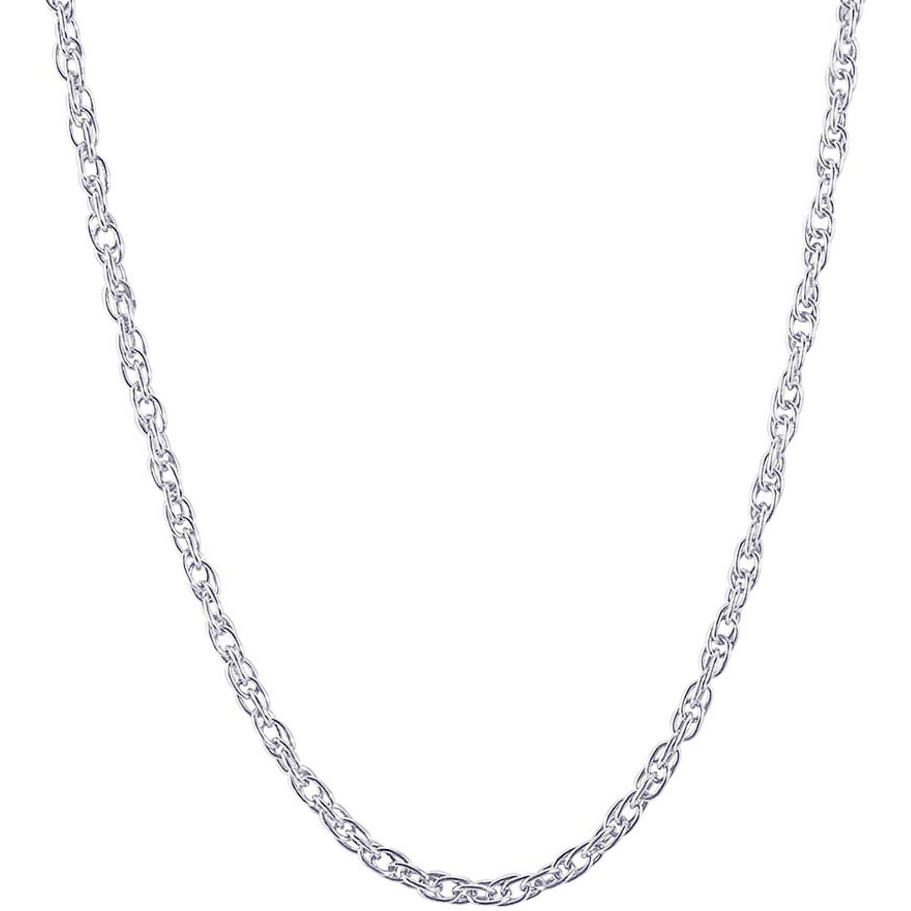 Rembrandt Charms Rope Chain Necklace Memorial Keepsake, Silver, 18-in