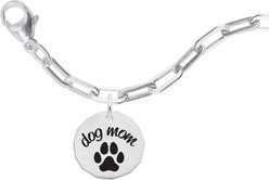 Rembrandt Charms Dog Mom Bracelet Set Memorial Keepsake, Silver, 7-in