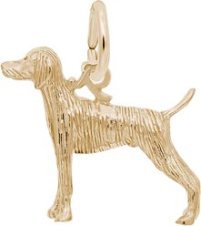 Rembrandt Charms Weimaraner Memorial Keepsake, Gold, 19.21 x 15.01-mm