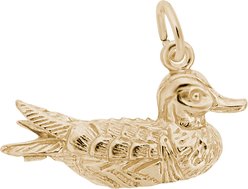 Rembrandt Charms Duck Memorial Keepsake, Gold, 19.65 x 9.23-mm