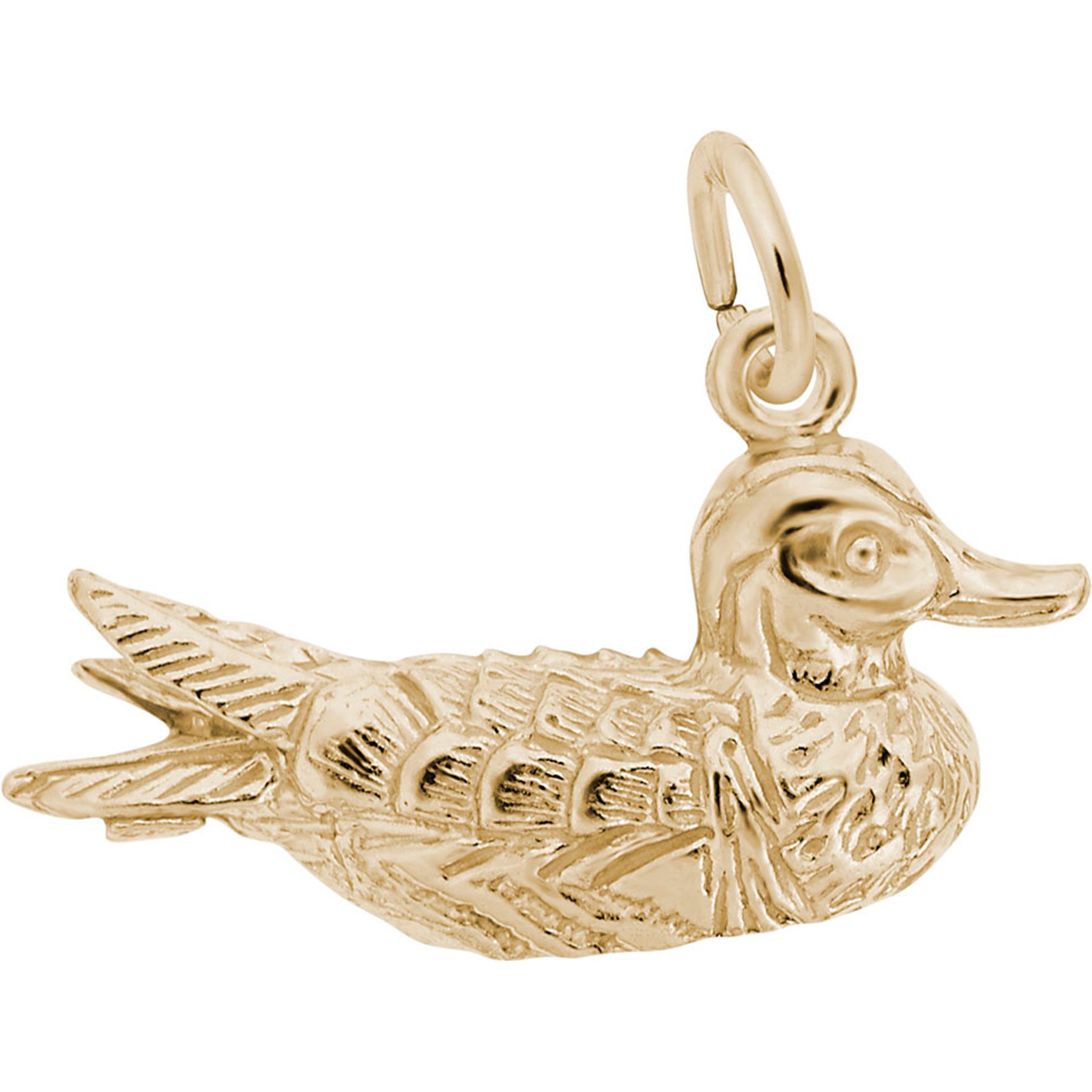 Rembrandt Charms Duck Memorial Keepsake, Gold, 19.65 x 9.23-mm