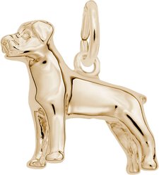 Rembrandt Charms Rottweiler Memorial Keepsake, Gold, 16.49 x 14.57-mm