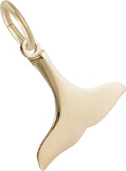 Rembrandt Charms Whale Tail Memorial Keepsake, Gold, 16.5 x 11.91-mm