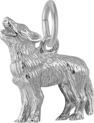 Rembrandt Charms Wolf Memorial Keepsake, Silver, 14.66 x 12.29-mm