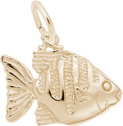 Rembrandt Charms Angelfish Memorial Keepsake, Gold, 21.84 x 14.52-mm