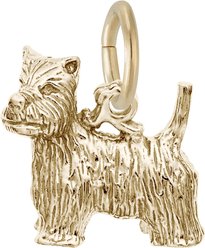 Rembrandt Charms West Highland Terrier Memorial Keepsake, Gold, 13.1 x 12.43-mm