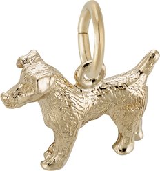 Rembrandt Charms Jack Russell Terrier Memorial Keepsake, Gold, 14.69 x 11.55-mm slide 2 of 3