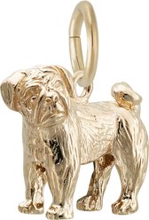Rembrandt Charms Pug Memorial Keepsake, Gold, 14.8 x 13.03-mm slide 2 of 3
