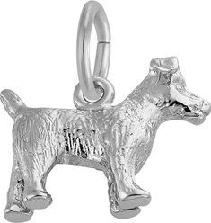 Rembrandt Charms Jack Russell Terrier Memorial Keepsake, Silver, 14.69 x 11.55-mm