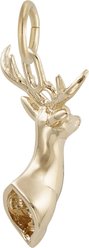 Rembrandt Charms Deerhead Memorial Keepsake, Gold, 10.99 x 16.95-mm slide 2 of 2