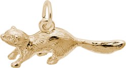 Rembrandt Charms Ferret Memorial Keepsake, Gold, 22.77 x 6.5-mm