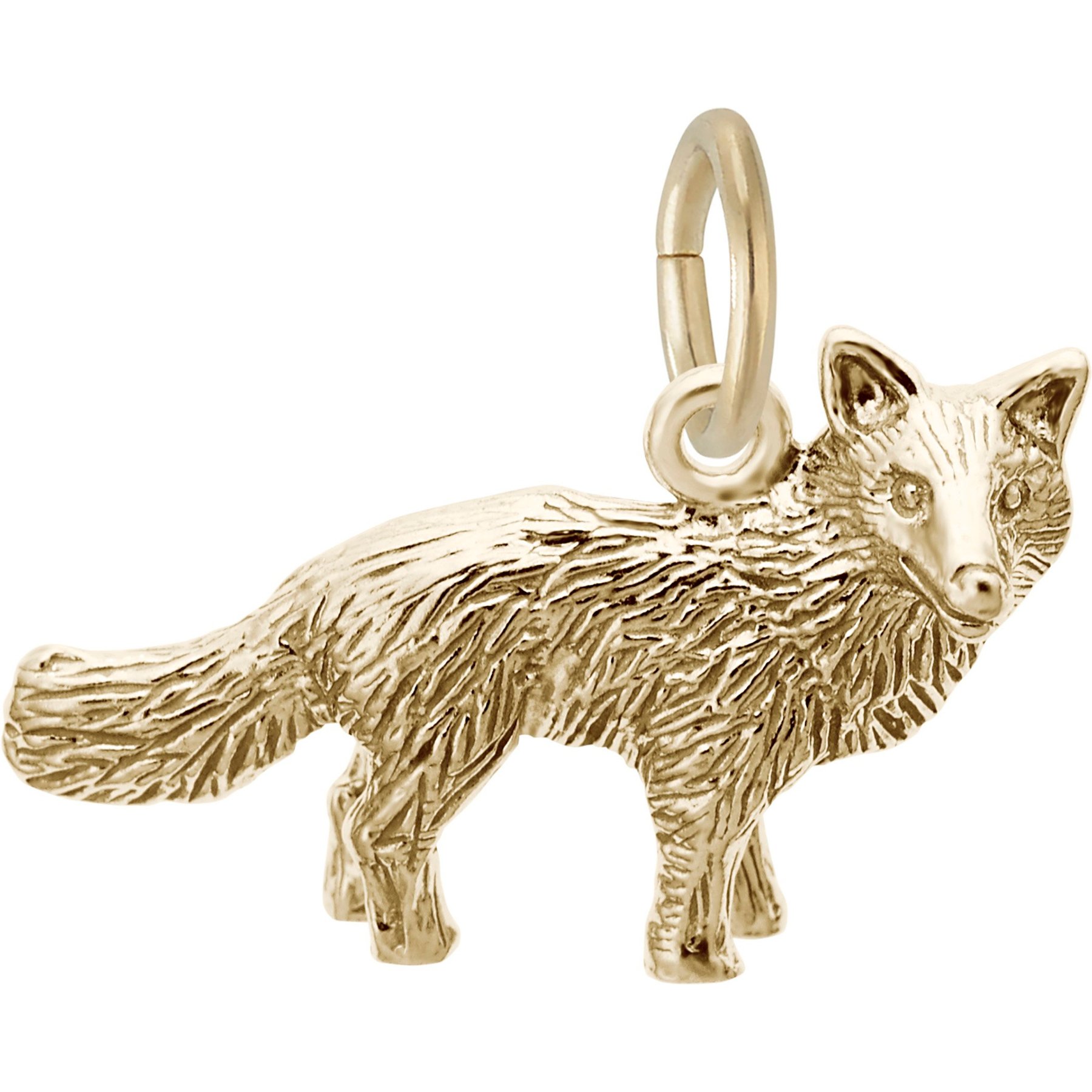 Rembrandt Charms Fox Memorial Keepsake, Gold, 19.89 x 10.32-mm