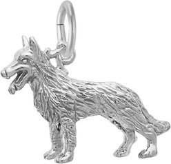 Rembrandt Charms German Shepherd Memorial Keepsake, Silver, 21.2 x 15.89-mm