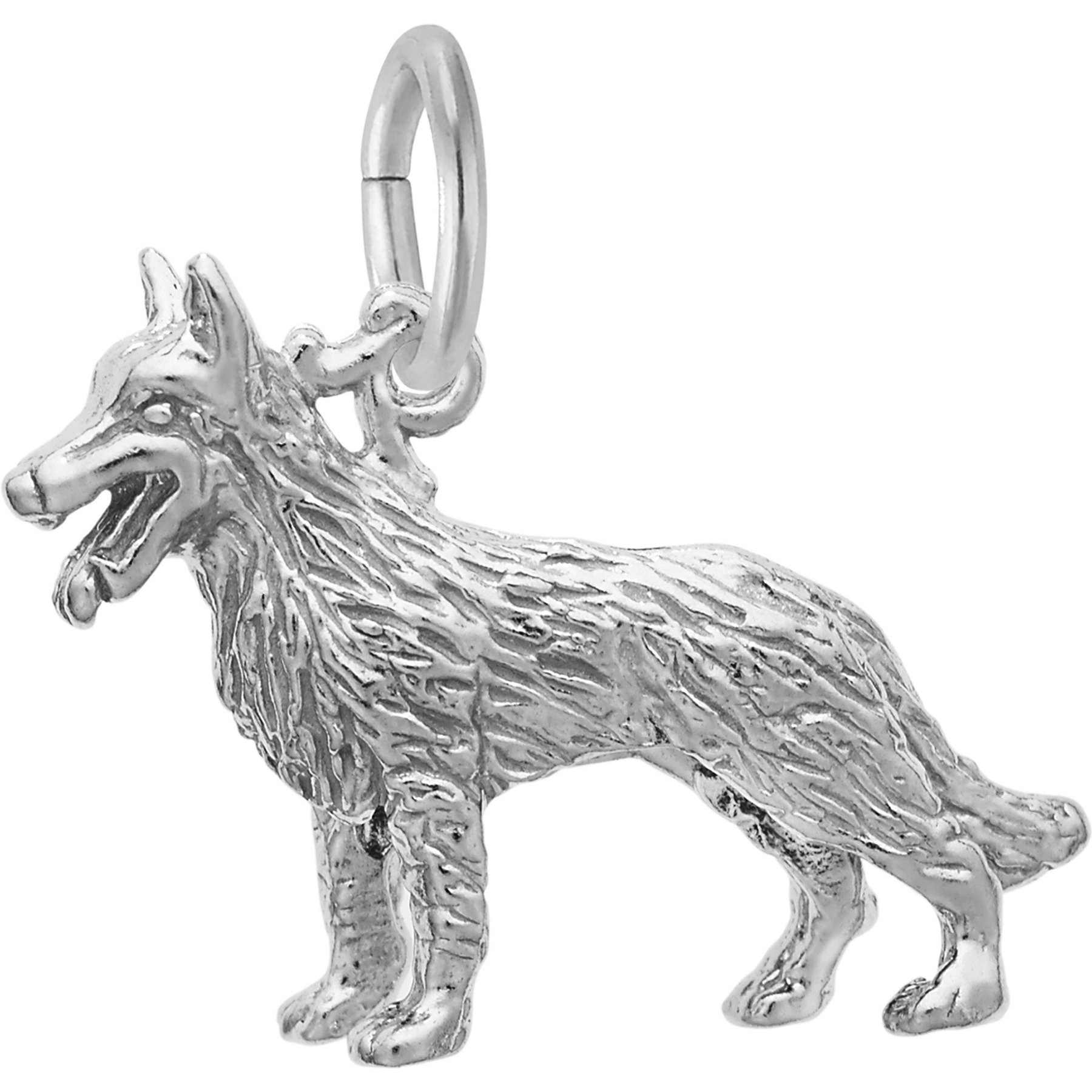Rembrandt Charms German Shepherd Memorial Keepsake, Silver, 21.2 x 15.89-mm