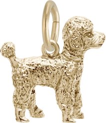 Rembrandt Charms Poodle Memorial Keepsake, Gold, 14.64 x 15.53-mm