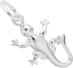 Rembrandt Charms Gecko Memorial Keepsake, Silver, 10 x 15-mm