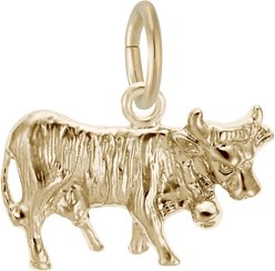Rembrandt Charms Cow Memorial Keepsake, Gold, 18.11 x 12.19-mm