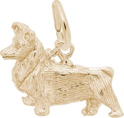 Rembrandt Charms Pembroke Welsh Corgi Memorial Keepsake, Gold, 17.89 x 12.89-mm