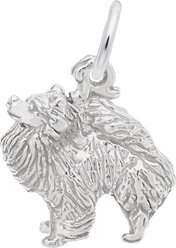 Rembrandt Charms Pomeranian Memorial Keepsake, Silver, 12.17 x 12.19-mm